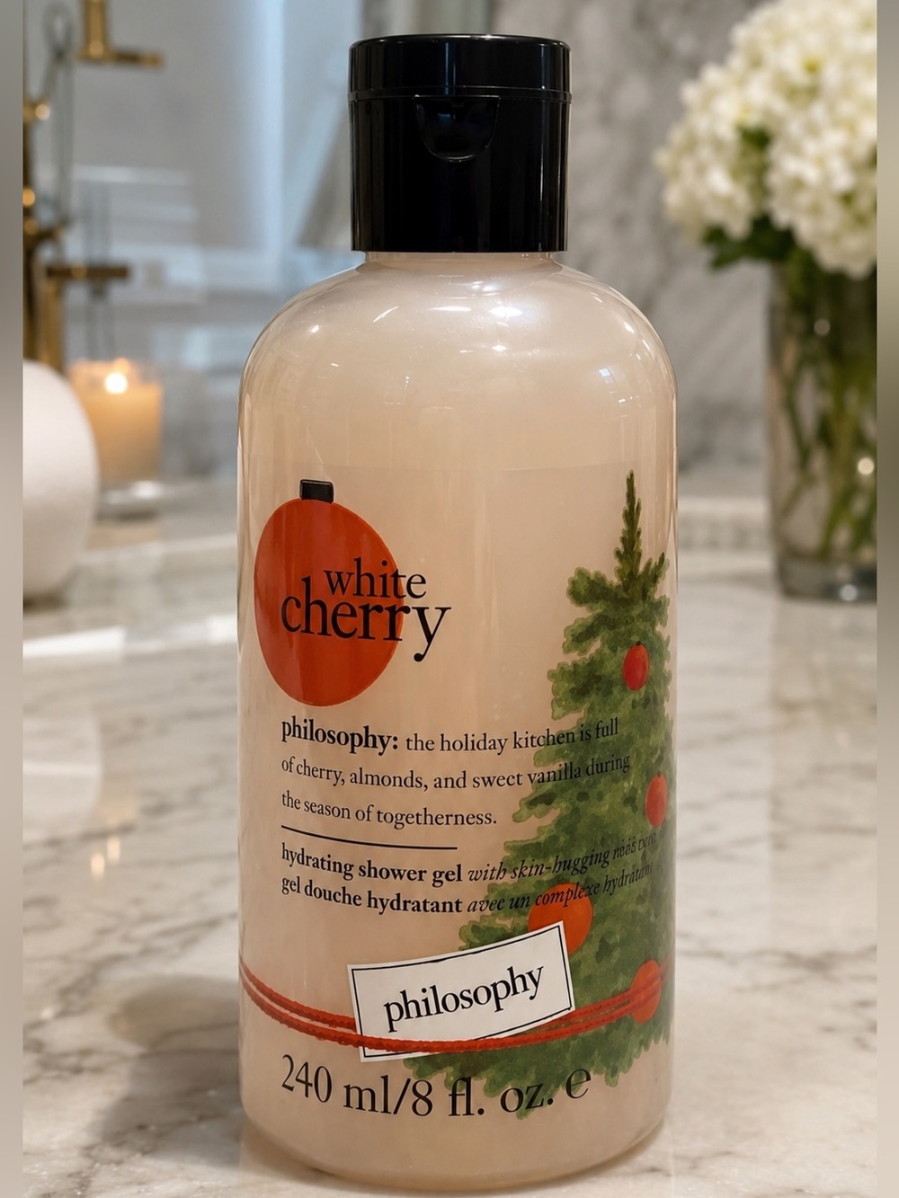 Philosophy White Cherry Hydrating Shower Gel, Bubble Bath & Shampoo – 8 oz – New